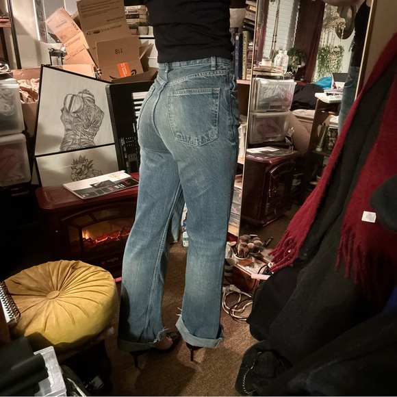 Zara high waisted straight leg baggy jeans - Picture 2 of 7